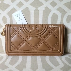 NWT Tory Burch Fleming Soft Zip Continental Wallet